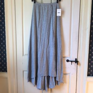 Free People raw edge jersey skirt